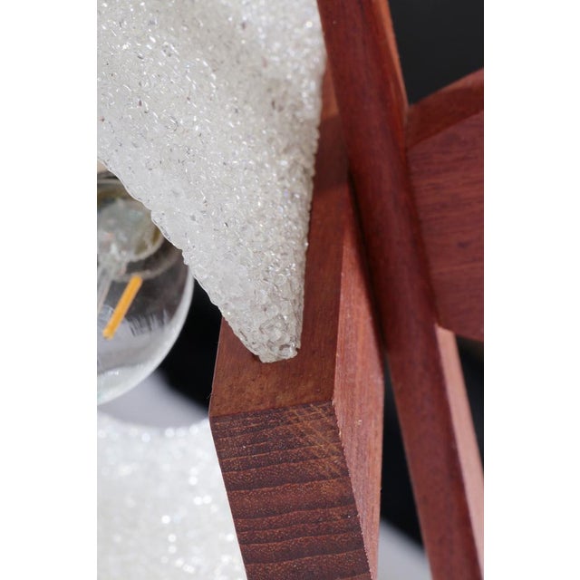 Wood Scandinavian Hanging Lamp with Resin Caps, 1960s For Sale - Image 7 of 15