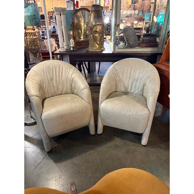Beautiful Italian design and quality club chairs by Nicoletti. Super comfortable!