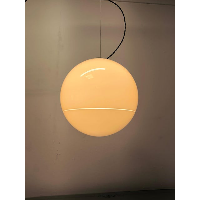 Murano Globe Sphere Suspension with Brass Frame, 1950s For Sale - Image 4 of 16