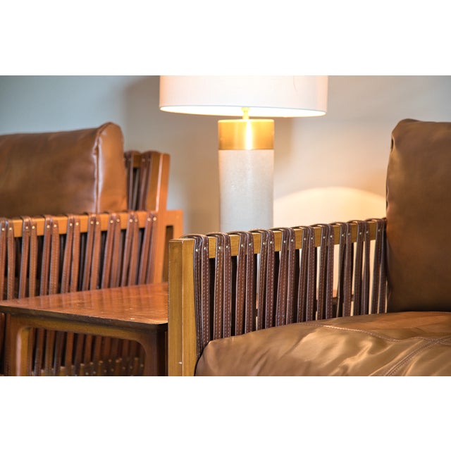 Late 20th Century Palecek Attributed Commodore Lounge Chairs (2) For Sale - Image 9 of 12