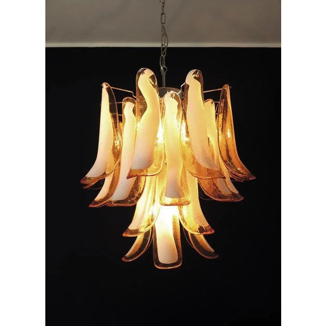 Italian Murano Glass Petal Chandeliers, Set of 2 For Sale - Image 10 of 12