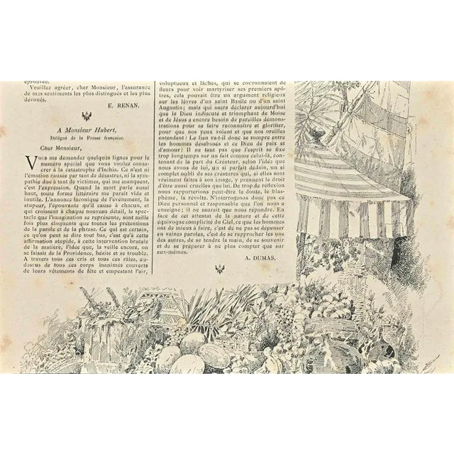 Commemoration Of Leopardi is a wonderful black and white lithograph onpaper, realized in the late 19 century by the French...