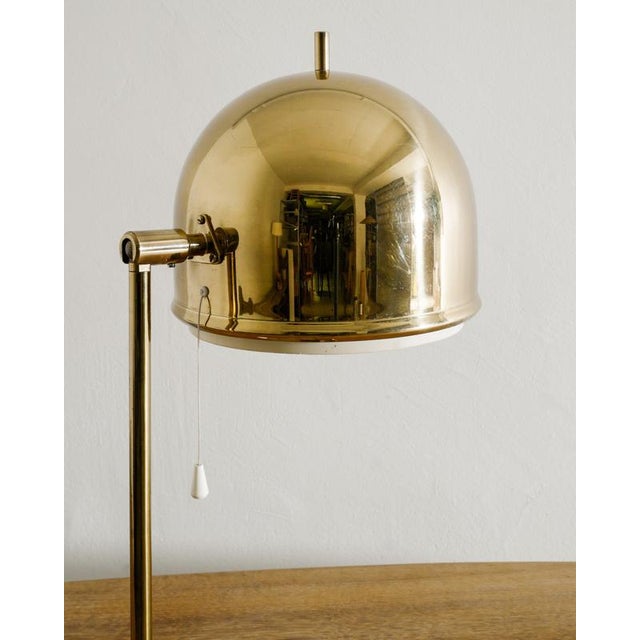 Swedish Mid-Century B-075 Brass Table Desk Lamp by Eje Ahlgren for Bergboms, 1960s For Sale - Image 3 of 7