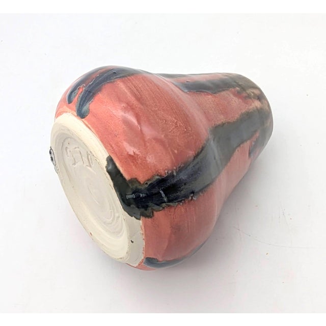 Mid-Century Modern Vintage Studio Pottery Drip-Glaze Bud Vase For Sale - Image 3 of 11