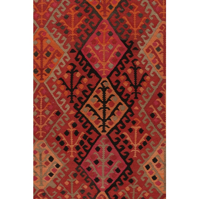 Vintage Tribal Kilim Rug in Red With Colorful Geometric Patterns by Rug & Kilim For Sale In New York - Image 6 of 8