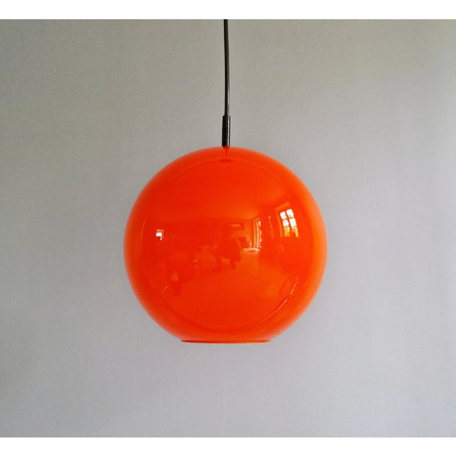 Vintage Orange Opaline Pendant Light from Lita, 1970s For Sale - Image 16 of 16