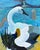 “Nosey Neighbors” a Swan Painting by LWren Walraven For Sale