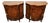 1890s Antique French Louis XV Burl Walnut Marble Top Pair of Cabinets Credenzas For Sale