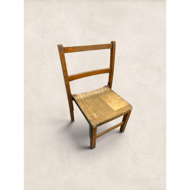 Brown Antique English Pine Children's Chairs, Set of Four For Sale - Image 8 of 18