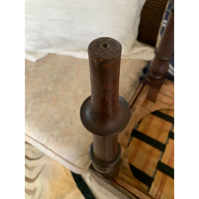 Brown Antique 1800s French Bidet Stool Upholstered Bench For Sale - Image 8 of 9