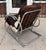 Streamline Moderne Art Deco Tubular Chrome Chair W Cowhide Leather For Sale - Image 4 of 7