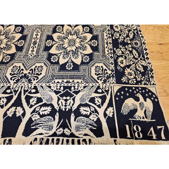 Textile Mid 19th Century American Coverlet For Sale - Image 7 of 12