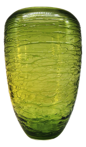 Handmade Green Murano Glass Vase, Italy, 1970s