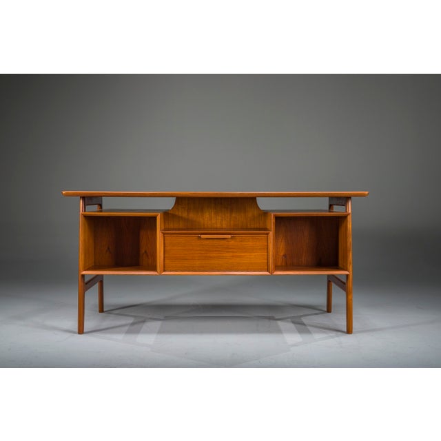 Teak Model 75 Desk from Omann Jun Møbelfabrik, 1960s For Sale - Image 6 of 18