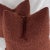 Custom pair of 22" pillows covered in Chelsea Textiles "Kingswood Boucle" in color brick. These pillows have tapered...