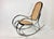 Mid-Century Modern Mid-Century Chromed Steel & Rattan Rocking Chair, 1970s For Sale - Image 3 of 17