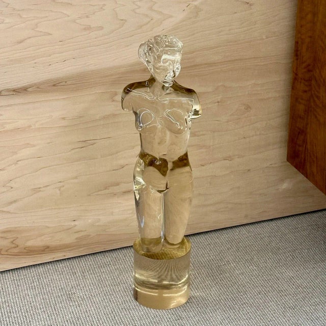 Glass 'Venus De Milo' Nude Murano Glass Sculpture / Statue, Italian Mid-Century Modern For Sale - Image 7 of 13