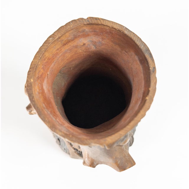 Early 20th Century Chinese Republic Yixing Zisha Tree Form Brush Pot Vase For Sale In New York - Image 6 of 12