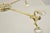 Gold Vintage LFS LTD English Sheffield Brass Tone Metal Expandable Footed Trivet For Sale - Image 8 of 10
