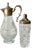 Vintage Cut Glass and Silver Plated Bar Set of Jug and Shaker, Italy, 1950s, Set of 2 For Sale