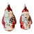 Antique German Mercury Glass Santa Ornaments, Set of 2 For Sale