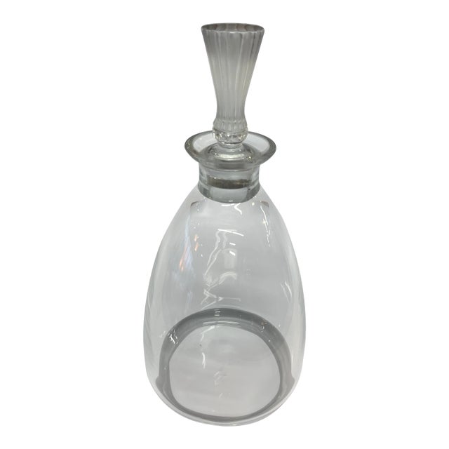 Vintage Lalique Barsac France Crystal Decanter For Sale