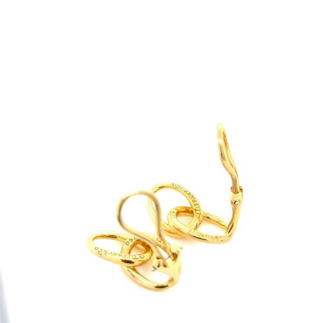 Late 20th Century Late 20th Century Tiffany & Co., Elsa Peretti, 18k Yellow Gold Double Loop Earrings, A Pair For Sale - Image 5 of 5
