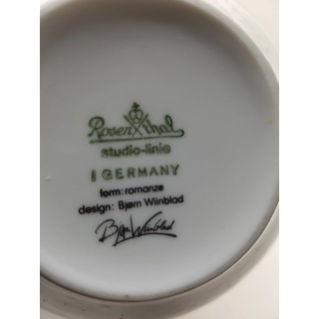 American 1970s Pastel Florals on Rosenthal Porcelain Bud Vase For Sale - Image 3 of 4