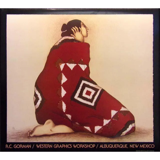 1990s Albuquerque Gallery RC Gorman Exhibition Poster For Sale