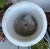 Antique Round White Cement Relief Cherub Planter For Sale - Image 10 of 12