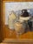 24x36. Oil on canvas by Florida artist James P. Kerr. Still life of ceramics. Signed lower right of painting, signed and...