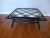 Black Mid Century Op Art Tile Top Rattan Coffee Table Black and White Circles For Sale - Image 8 of 11