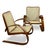 A remarkable pair of post-war czech armchairs designed by m. Navrátil and z. Plesník between 1949 and 1952 for the private...