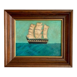 Contemporary Impressionist Style Seascape Painting on Canvas, Framed For Sale