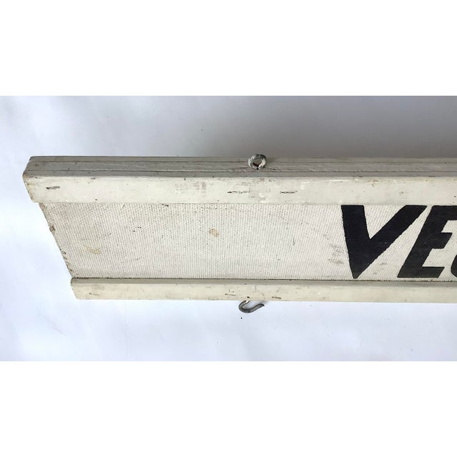 Wood Vintage Vegetables Farm Stand Sign For Sale - Image 7 of 8