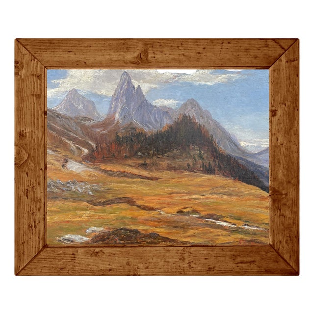 Marcelliano Canciani, Monte Tuglia, 1890s, Oil Painting on Panel, Framed For Sale
