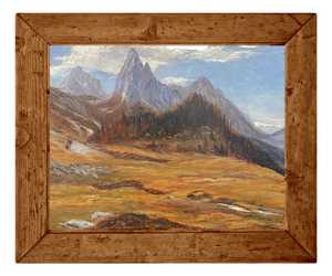 Marcelliano Canciani, Monte Tuglia, 1890s, Oil Painting on Panel, Framed