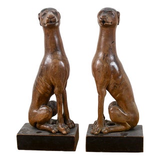 Art Deco Statues of Dogs, Set of 2 For Sale