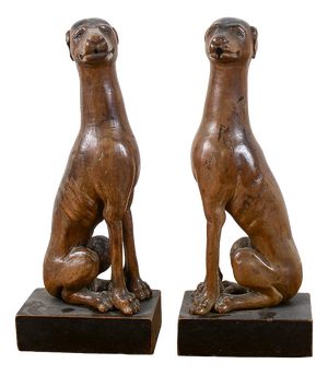Art Deco Statues of Dogs, Set of 2