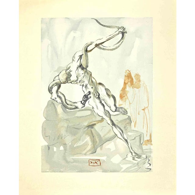 Salvador Dali, The Punishment of Vanni Fucci, Woodcut Print, 1963 For Sale - Image 4 of 4