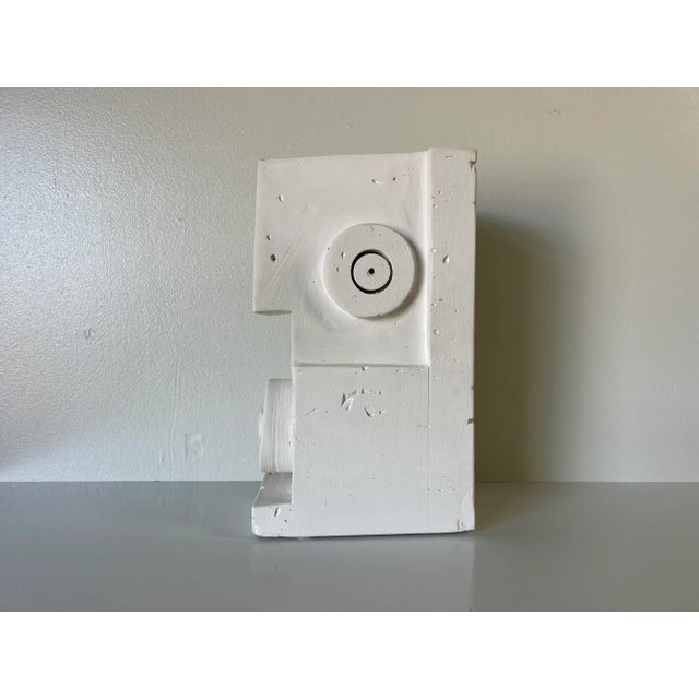 2020s Modernist Cubist Plaster Male Face Sculpture For Sale - Image 5 of 10