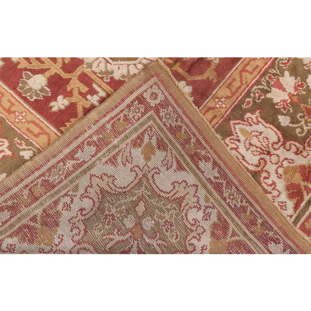 Antique English Axminster Wool Rug For Sale - Image 11 of 12