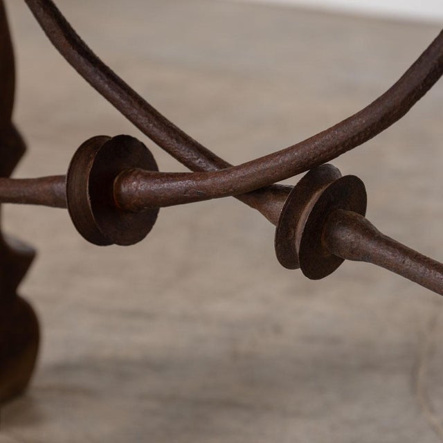 19th Century Spanish Wood and Iron Trestle Table For Sale - Image 18 of 18
