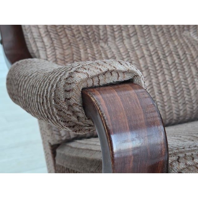1970s Vintage Danish Lounge Chair in Light Brown Furniture Corduroy, 1970s For Sale - Image 5 of 18