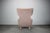 Wood Mid-Century Wingback Lounge Chair in Pink Fabric, Former Czechoslovakia, 1970s For Sale - Image 7 of 11