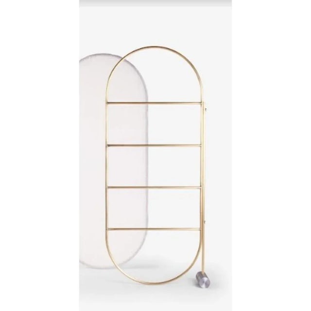 Separè room divider with horizontal divisions by mingardo dimensions: d72 x w20 x h170 cm materials: satin natural brass...