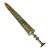Late 19th Century Gilt Bronze Dagger With Inscriptions, 720g, Archaic Ceremonial Blade For Sale