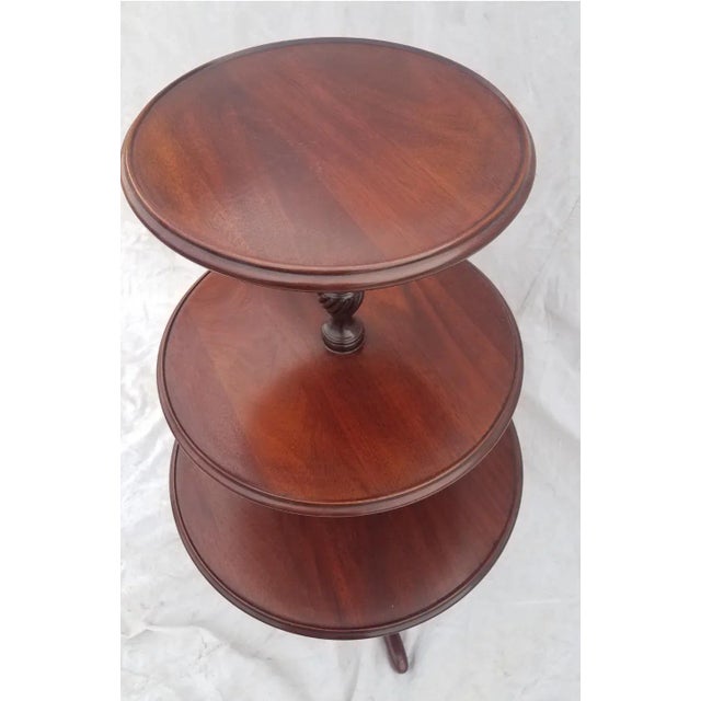 Wood Contemporary James River Mahogany 3 Tier Butler Plantation Table Hickory Chair Company For Sale - Image 7 of 11