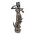 Antique French 20thC Young Lady Art Nouveau Bronzed Metal Sculpture Figure Woman For Sale