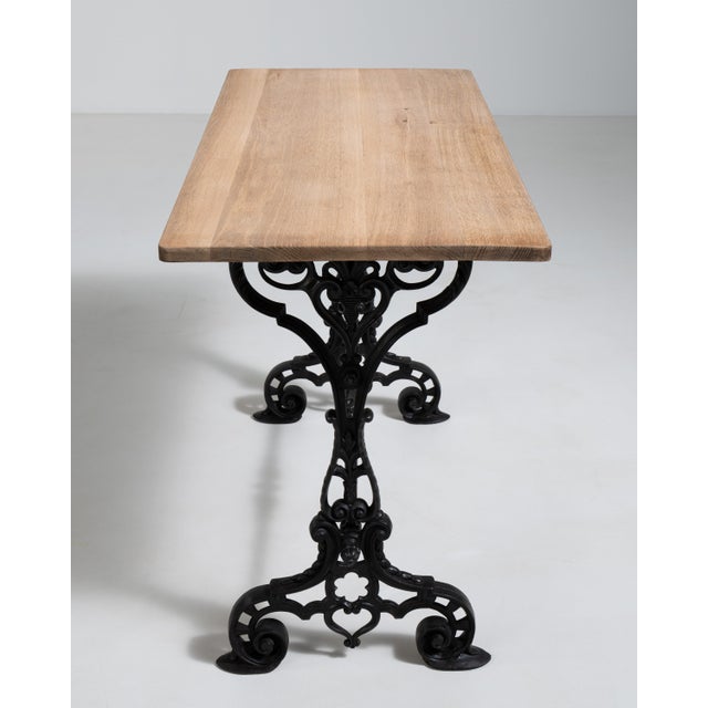 Brown Cast Iron Bistro Table, Antique, France, Early 20th Century For Sale - Image 8 of 18